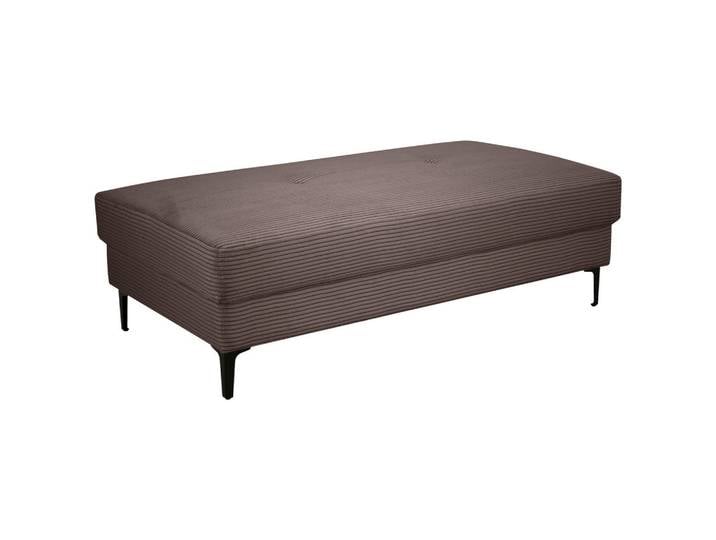 Xora Hocker, Dunkelbraun, Metall, 140x45x80 cm, Stoffauswahl, Wohnzimmer, Hocker, Sitzhocker