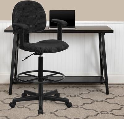 Flash Furniture Fabric Drafting Chair with Arms (Cylinders: 22.5''-27''H or 26''-30.5''H)
