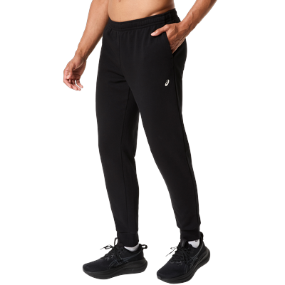 Jogginghose ASICS "FRENCH TERRY PANT", Herren, Gr. XL, N-Gr, schwarz (performance schwarz), Obermaterial: 63% Baumwolle, 37% Polyester, Hosen Jogginghose, Praktische Taschen, Verstellbare Passform, Weiches Material