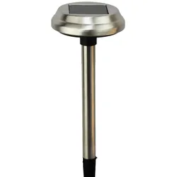 Kynast Garden LED Solar Gartenstecker silber mit Erdstecker Höhe 30cm