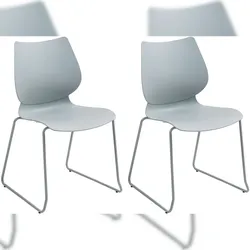 CLP 2er Set Stapelstühle Houma Kunststoff HBT: 86x47x50 cm grau