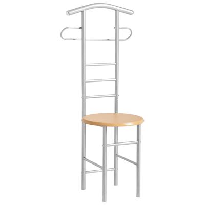 Herrendiener INOSIGN "TOPSELLER", silber (chrom, buchefarben), B:53cm H:118cm T:47cm, MDF, Metall, Herrendiener, Gesamthöhe: 118 cm, Sitzhöhe: 48 cm