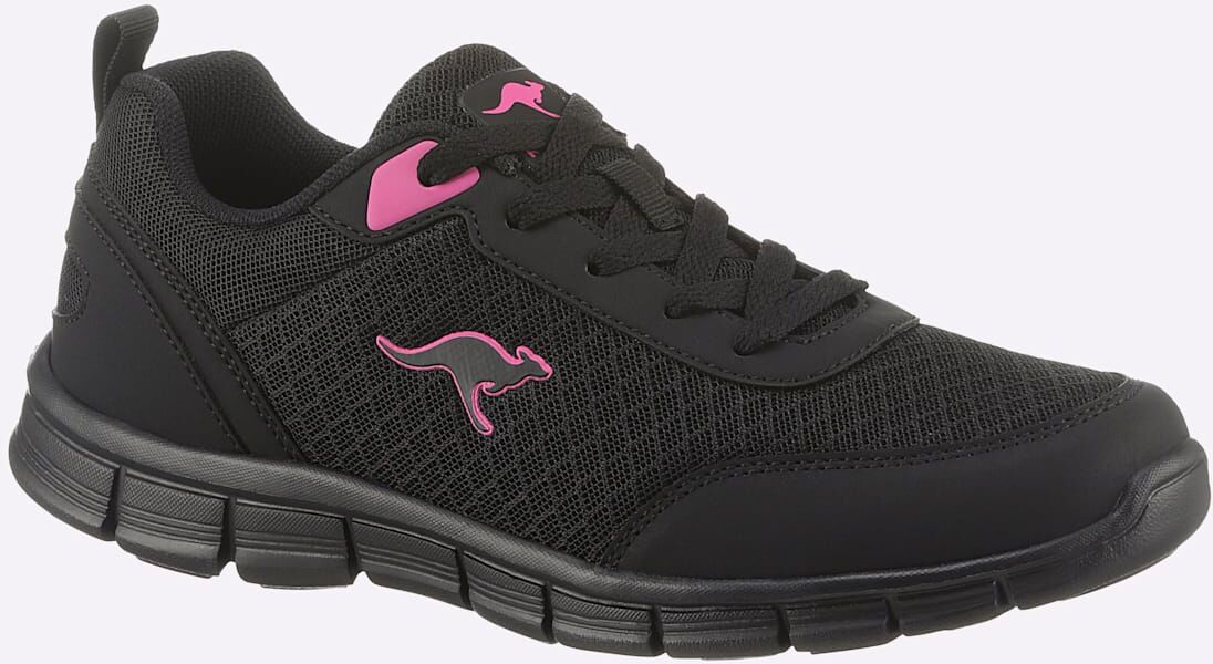 Sneaker, Damen, Gr. 41, schwarz, Lederimitat, Mesh, Schuhe Sneaker