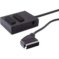 Scart-Verteiler, 2-fach, UmschaltBOX -mit Schalter
