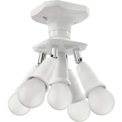 ledscom.de LED Deckenleuchte Elektra 5-flammig + 5x E27 Lampen warmweiß, je 477lm