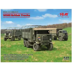 ICM WWII British Trucks(Model W.O.T.6,Model W.O.T.8,Leyland Retriever General Serv