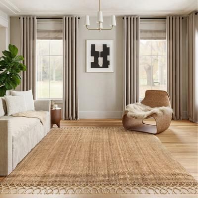 Nuloom Raleigh Farmhouse Jute Tasseled Area Rug