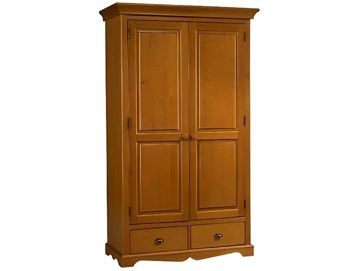 Armoire Penderie Pin Miel 2 Portes de Style Ang…