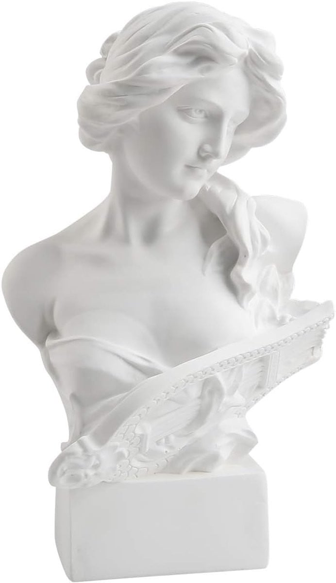 Wit Hars Buste Standbeeld Replica Griekse Mythologie Hoogte: 15,24 cm