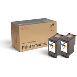 Peach Doppelpack Druckköpfe color kompatibel zu Canon CL-546*2, 8289B001*2