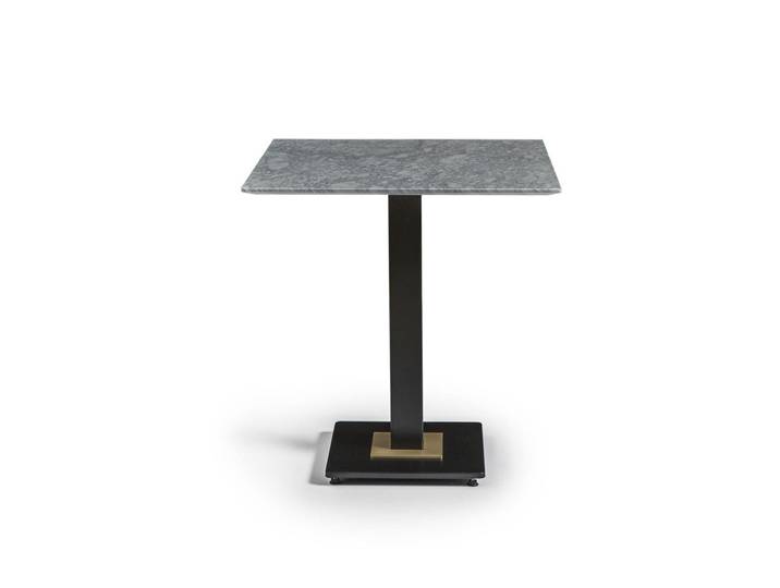 JVmoebel Bartisch Eleganter Bartisch in Grau mit Marmorimitation und Edelstahlfüßen (1-St., Bartisch), Made in Europa