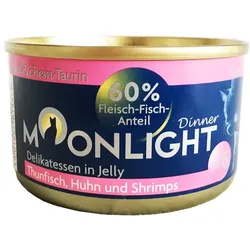 MOONLIGHT Dinner 6 Thunfisch, Huhn und Garnelen in Gelee 80g