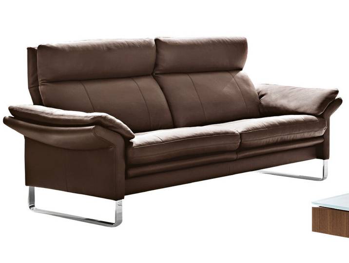 Sofa 2,5 Sitzer LUCCA Lederbezug Moccabraun