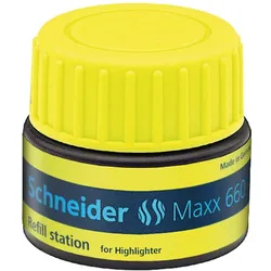 Schneider, Ersatzpatronen + Tintenfass, Textmarker-Refill-Station