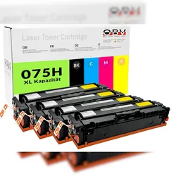 OBV Toner 4er Set XL kompatibel mit Canon 075H - LBP646Cdw LBP647Cdw MF664Cdw MF667Cdw - ca. 3.500/2.500 Seiten