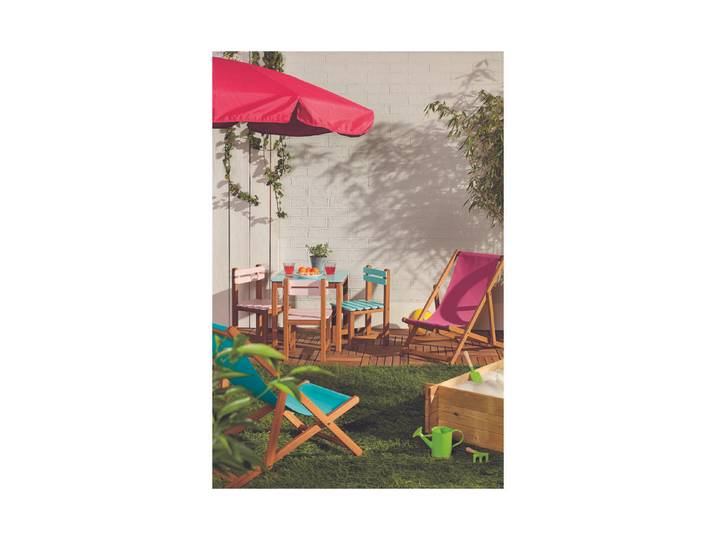 Home and More Kid s World Kindertischset Tanne Rosa 50 × 50 × 50 cm 2 Kinderstühle'