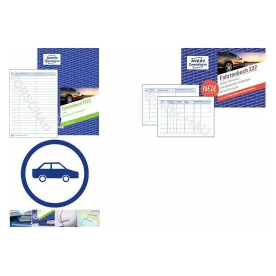 Avery Formularbücher Fahrtenbuch, Pkw mit Kraftstoffverbrauch 222-5 DIN A6 quer 1x 40 Seit (222-5)