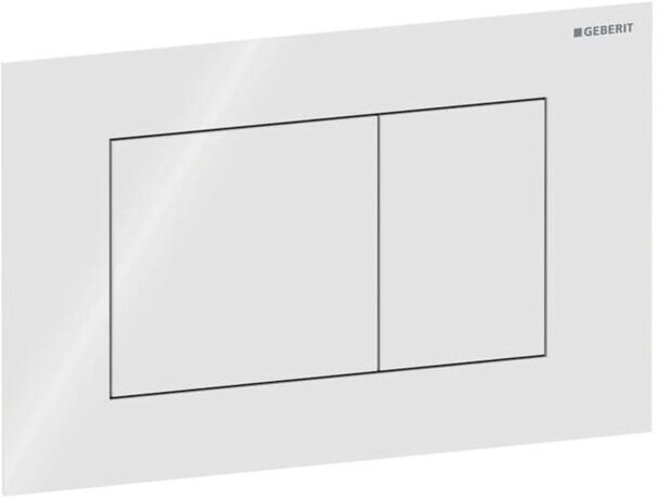 Geberit Sigma 40 Square Betätigungsplatte 115629SI1 Square, weiß, für 2-Mengen-Spülung, Round