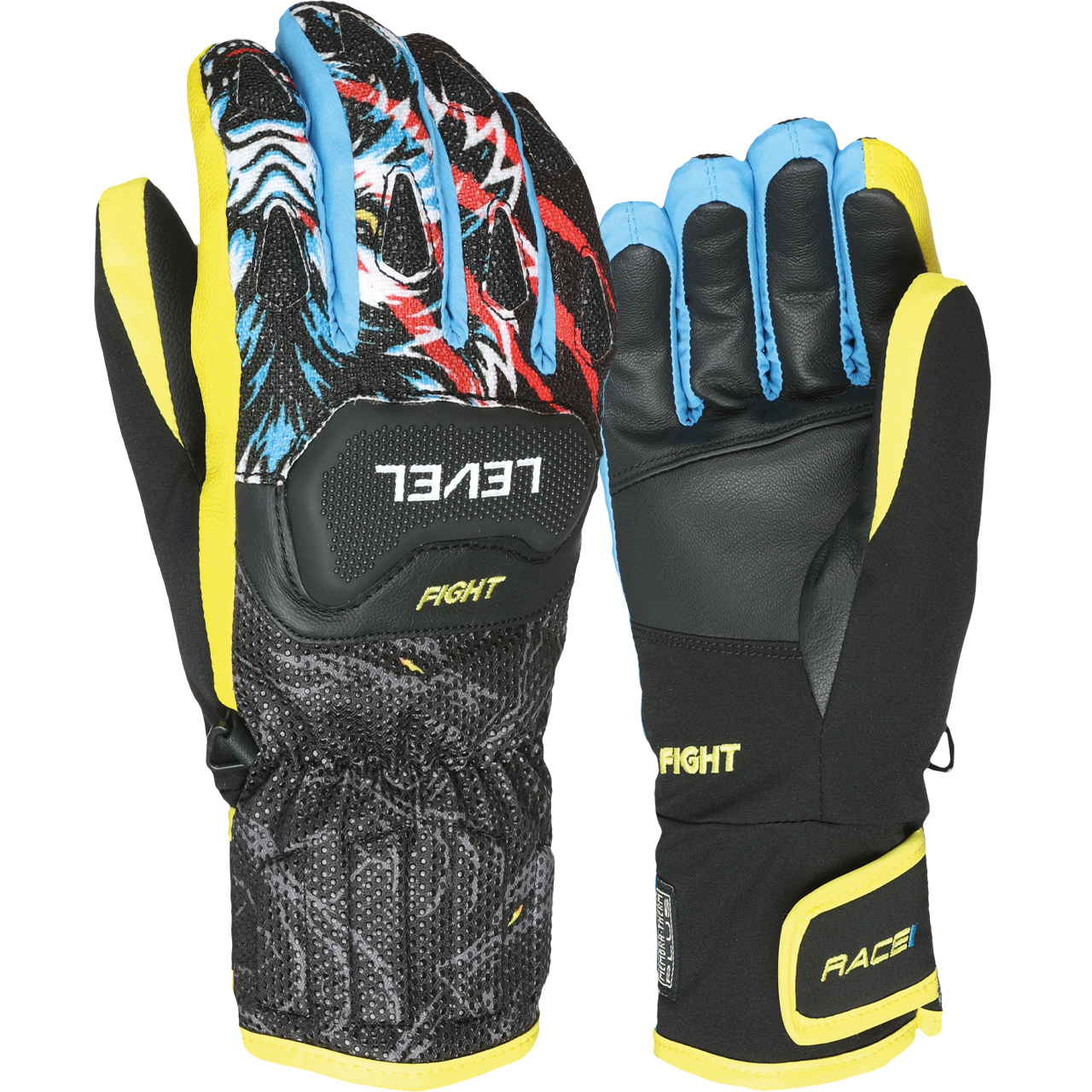 Level Handschuh RACE REPLICA black/yellow - 7,0