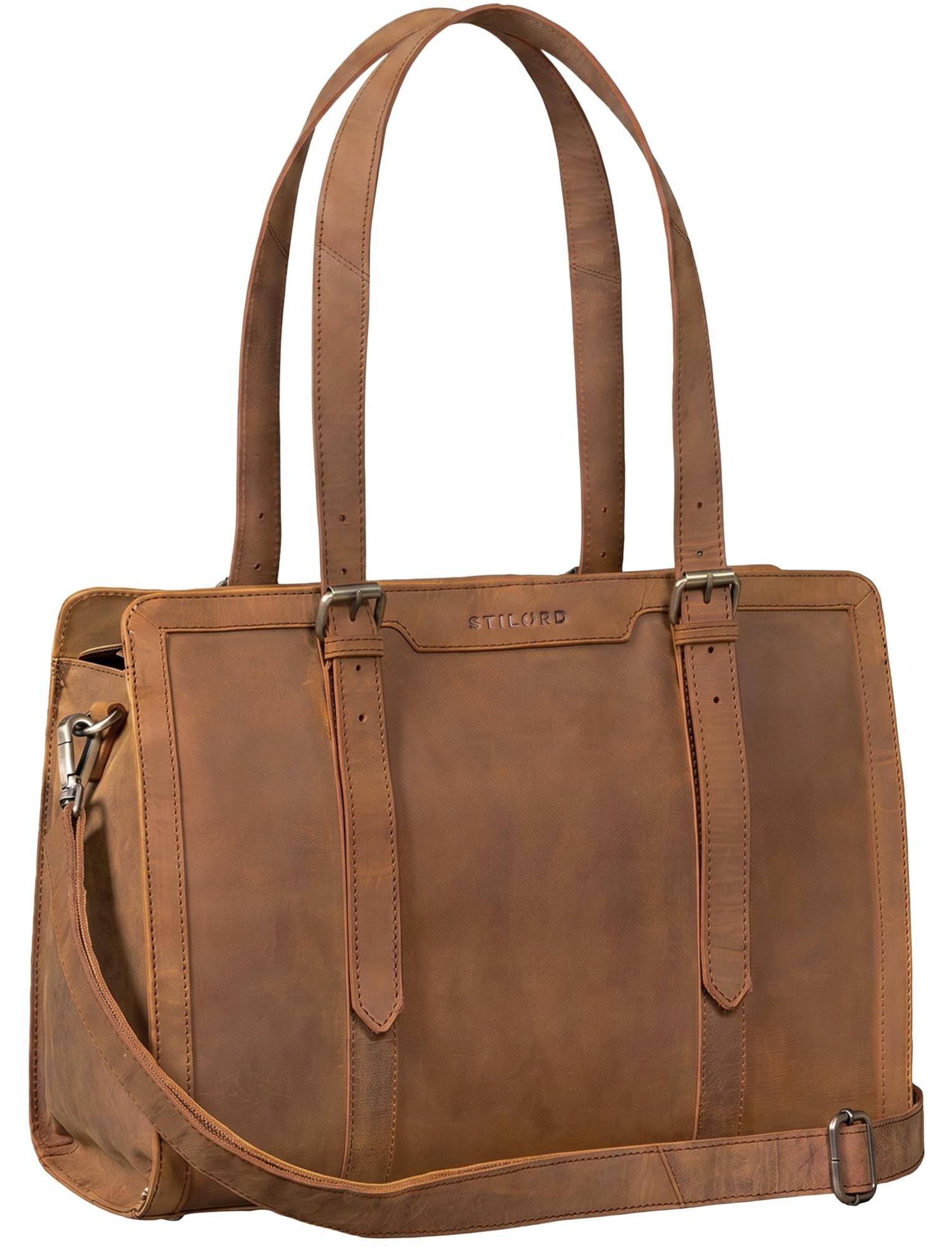 Damen-Einkaufstasche - Elegante Umhängetasche - Braun