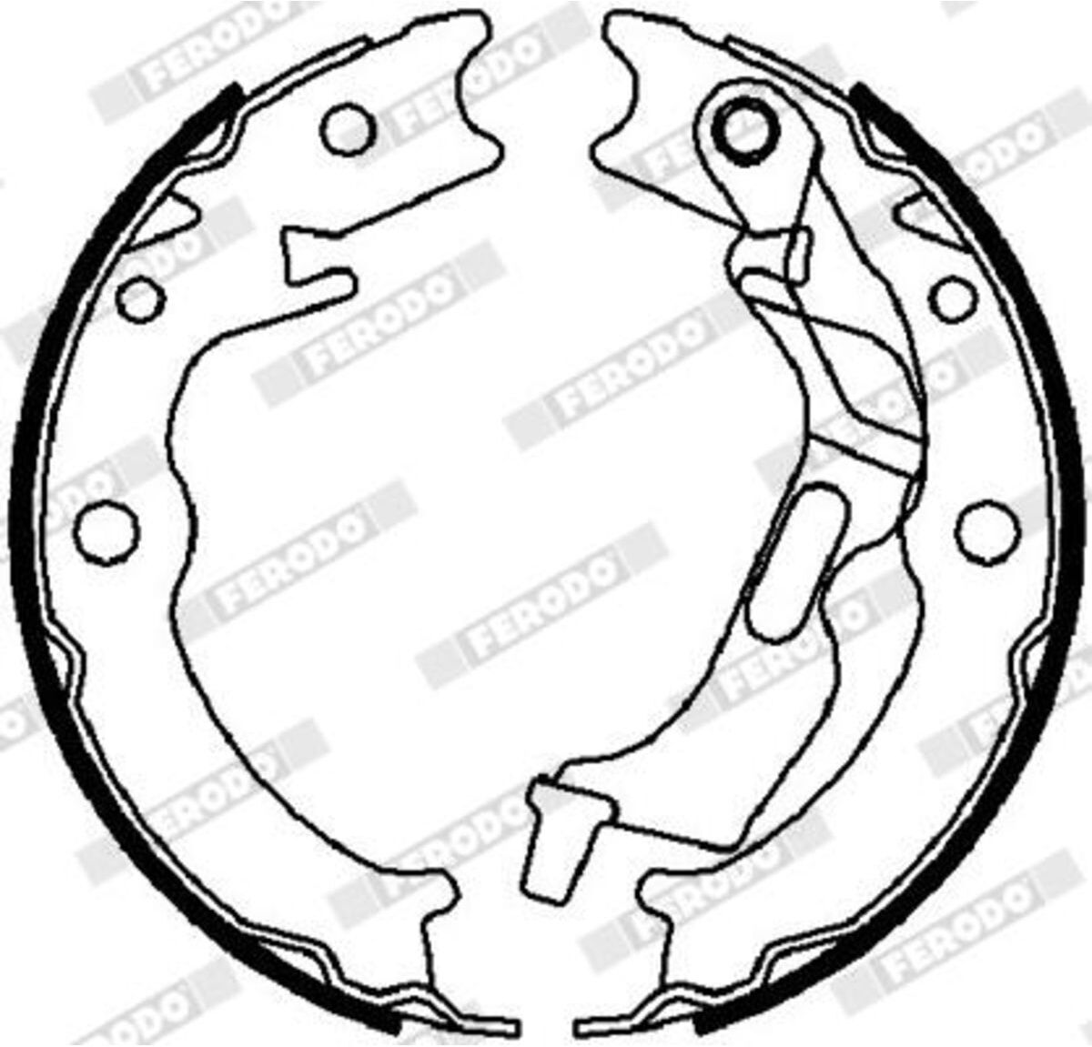 Bremsbackensatz, Feststellbremse FERODO FSB4017