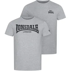 Lonsdale Herren T-Shirt normale Passform Doppelpack PIDDINGHOE