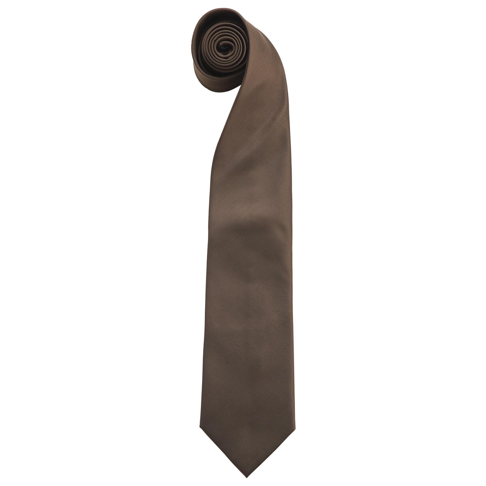 Premier Mens "Colours" Schlichte Mode-/Business-Krawatte (2er-Pack) (Braun)