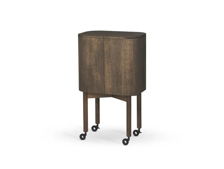 Northern Meuble-bar Loud sur roues Smoked oak