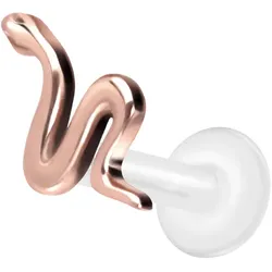 PTFE Labret mit Innengewinde + Titan-Aufsatz SCHLANGE