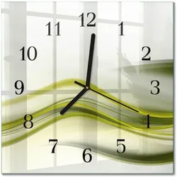 WANDUHR aus Glas 30x30 cm - Abstrakte Linien