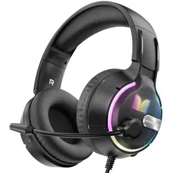 Monster Gaming-Headset Mission 320 mit 3,5-mm-Anschluss, RGB, 1,9 m, schwarz (Kabelgebunden), Gaming Headset, Schwarz