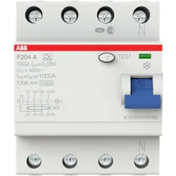 ABB, Schutzschalter, F204A-100/0,03 FI-SCHUTZSCHALTER 100A
