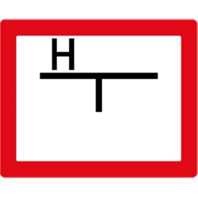 Hinweisschild auf einen Unterflurhydranten (A), Alu, 250x200 mm