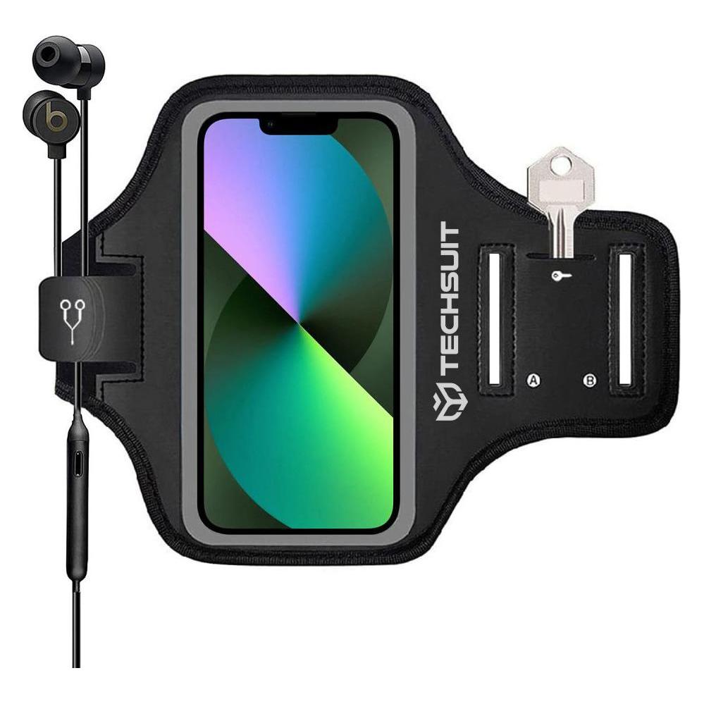 Techsuit - Sports Armband (TH20) - with Velcro, for Phones, max 6.8" - Black (56341627)