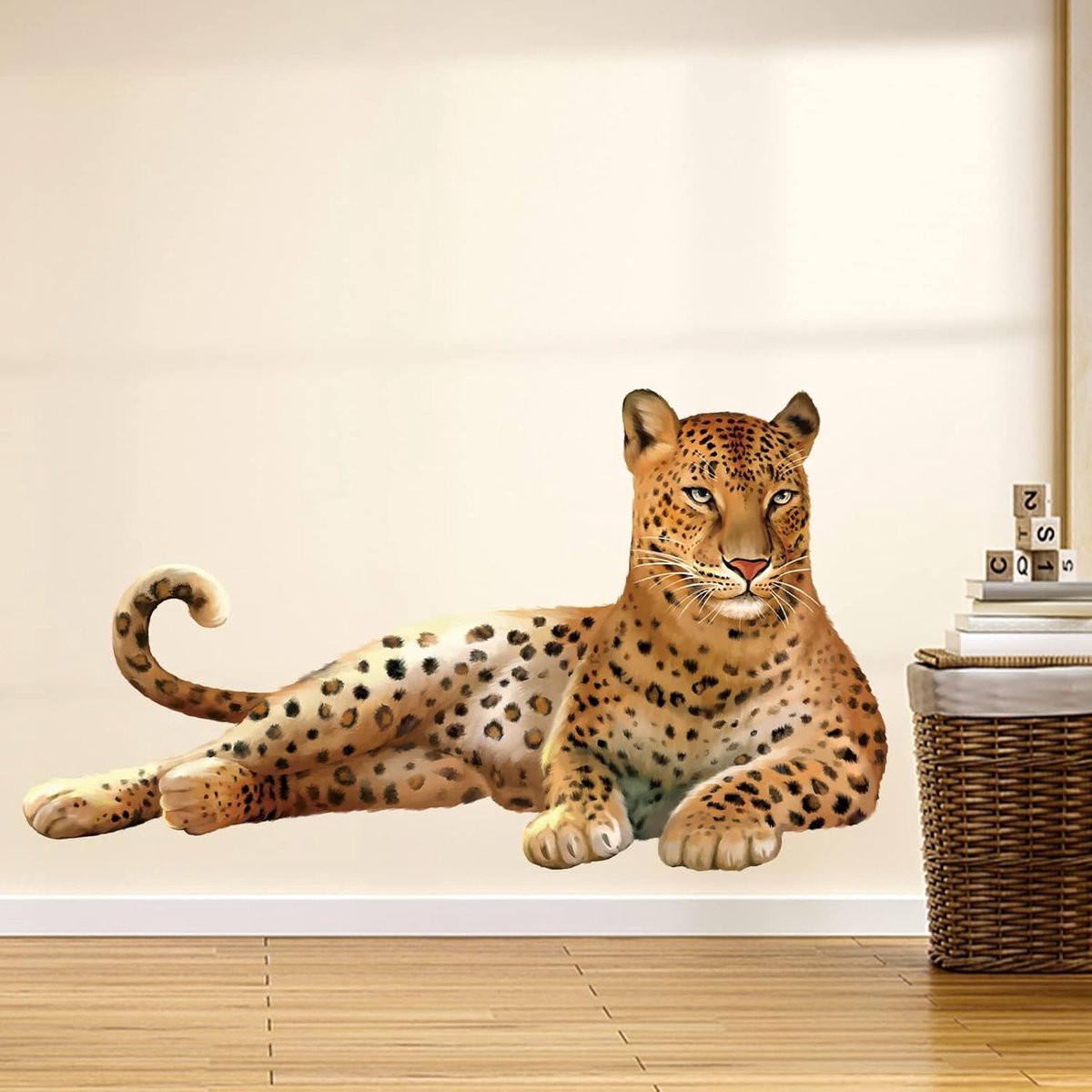 ShopVlot Wandstickers Safari Leopard - Zelfklevend PVC - Multicolour