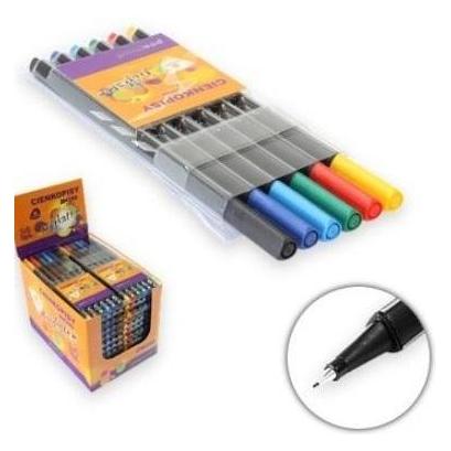 Polsirhurt Dreieckige Fineliner, 6 Farben (6x) (47591601)