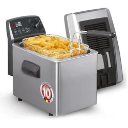 Fritel FR 4371 - Friteuse - 4L, Fritteuse, Silber, Schwarz
