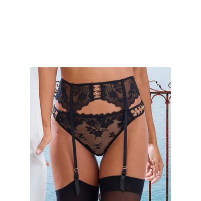 Strapsgürtel LASCANA, Damen, Gr. 32/34, schwarz, Strumpfhalter, mit dekorativem Ringdetail, sexy Dessous, Reizwäsche