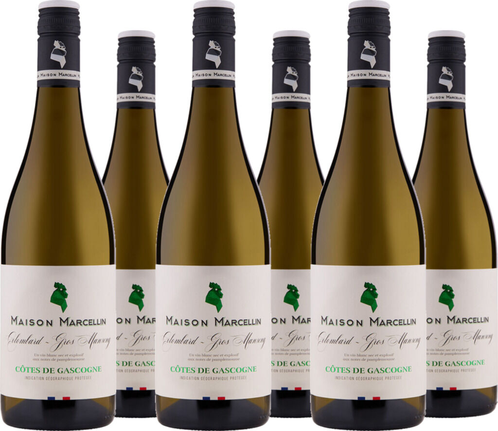 6er Vorteilspaket Colombard - Gros Manseng Côte de Gascogne 2025 Maison Marcellin