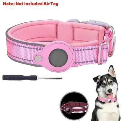 Inspire Essentials Reflective Airtag Pet Collar For Dogs And Cats f m 38 45cm