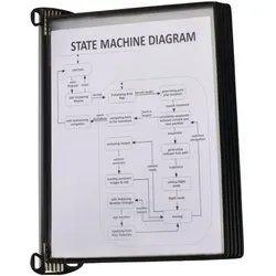 Tarifold, Informationsschild, Wandelement PRO 920300 A4 5Tafeln Easy Load sw