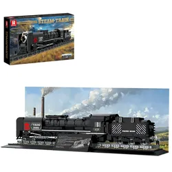 Reobrix 66801 Dampflokomotive Klemmbaustein Zugmodell 1546 Teile ab 14