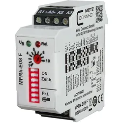 Metz Connect MFRk-E08 F. Produktfarbe: Weiss. AC Eingangsspannung: 230 V, AC-Ausgangsspannung: 250 V., Relais