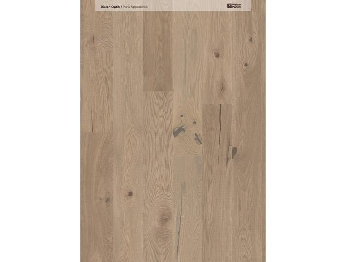 Weitzer Parkett Landhausdiele, Eiche Auster Gesund-Diele, Eichefarben, Holz, 3-Schicht, 19.3x1.3x224.5 cm, Teppiche und Böden, Bodenbeläge, Parkettböden, Landhausdiele