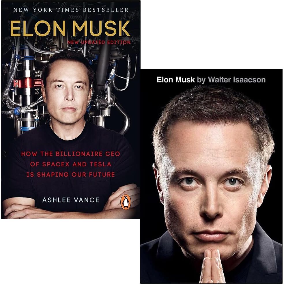 Elon Musk By Ashlee Vance & Walter Isaacson 2 Books Collection Set - Non Fiction - Hardback/Paperback Penguin