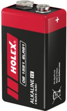 Holex Piles alcalines au manganèse, Format international: 6LR61 (081551 6LR61)