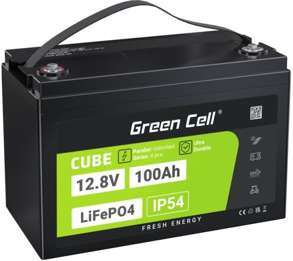 GreenCell Green Cell LFPGC12V100AH batteria UPS Litio Ferro Fosfato (LiFePo4) 12,8 V 100 Ah (GC-LFPGC12V100AH)