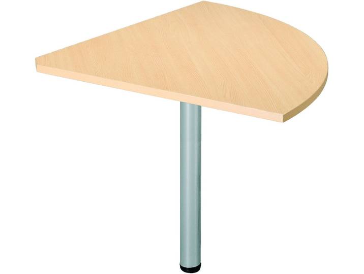 Angle de liaison excellens plateau hêtre 90° piétement tube métal aluminium - - Bruneau
