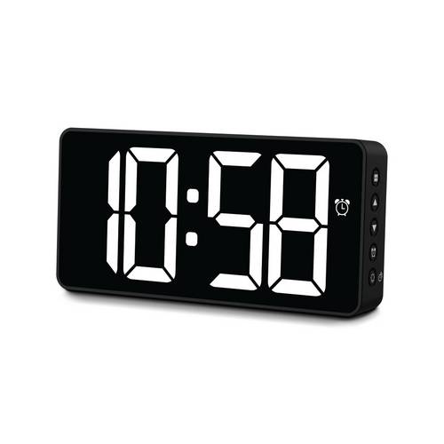 Hama 00185896 Digitaler Wecker "Bali", mit Temperaturanzeige, Nachtmodus, Schwarz