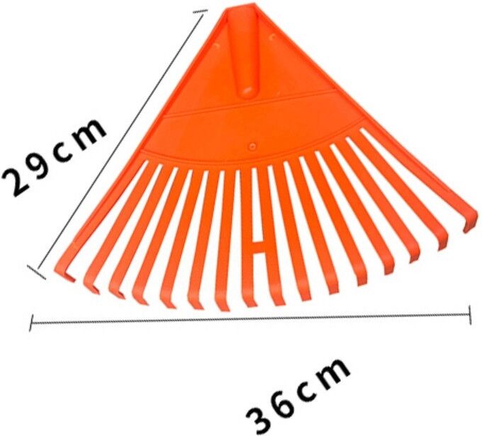 INF Râteau de pelouse à tête en plastique ABS 16 dents avec manche télescopique détachable en acier inoxydable, râteau